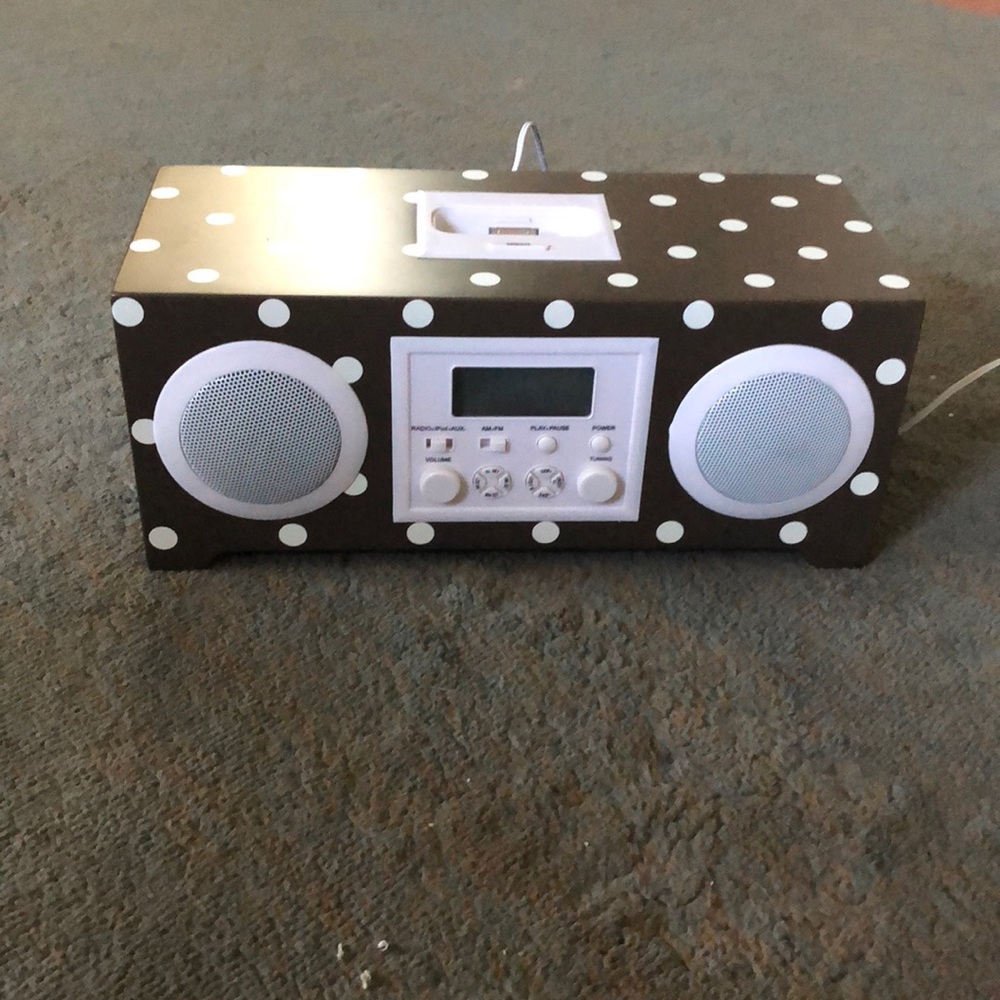 Pottery barn alarm clock and radio